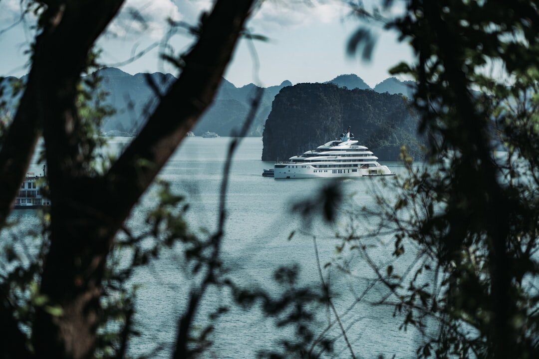 luxury yacht at sea
