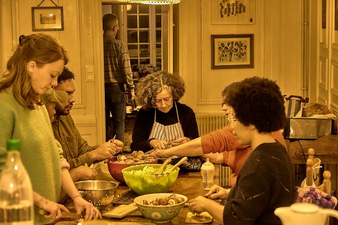 family dinner at home