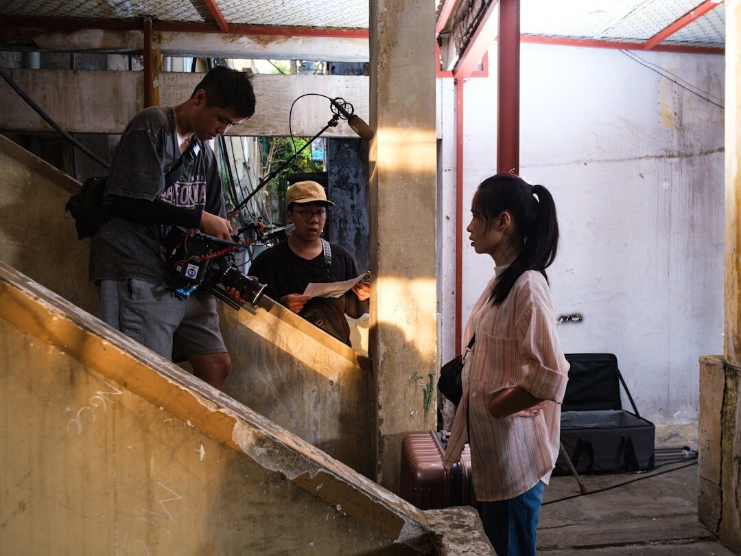 actor thinking on set